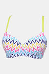 Zivame Whimsical Print Padded Non Wired 3/4th Coverage T-Shirt Bra - Multi Chevron Print — thumbnail 5