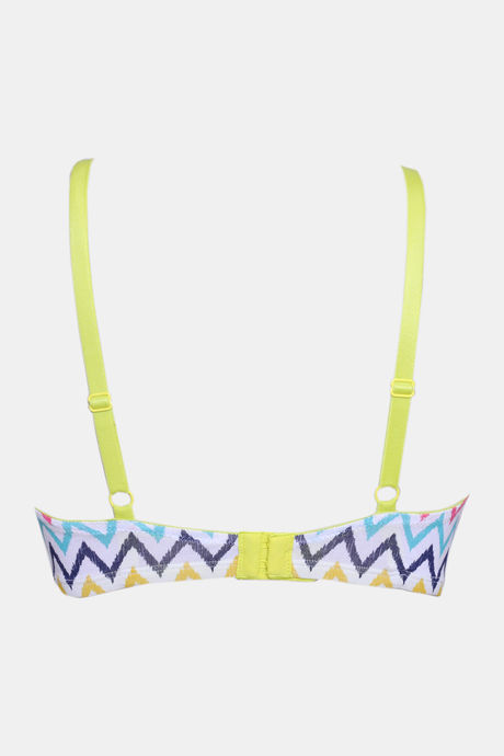 Zivame Whimsical Print Padded Non Wired 3/4th Coverage T-Shirt Bra - Multi Chevron Print — image 6