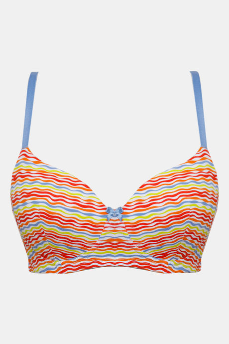 Zivame Whimsical Padded Non Wired 3/4th Coverage T-Shirt Bra - Wave Print — image 5