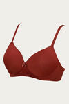 Zivame Beautiful Basics Padded Non Wired 3/4Th Coverage T-Shirt Bra - Sundried Tomato — thumbnail 7
