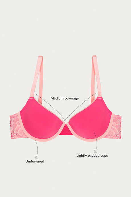 

Zivame Padded Wired T Shirt Bra Pink, Pinks