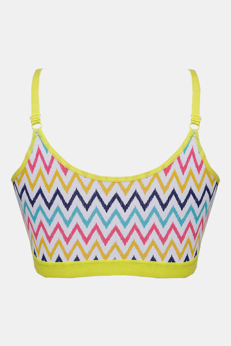 Zivame Whimsical Double Layered Non Wired Full Coverage Bralette - Multi Chevron Pt — image 7