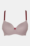 Zivame Padded Wired 3/4th Coverage T-Shirt Bra - Purple Dove — thumbnail 5