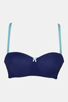 Zivame Padded Wired 3/4th Coverage Strapless Bra - Blue Depth — thumbnail 6