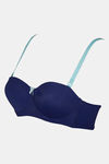 Zivame Padded Wired 3/4th Coverage Strapless Bra - Blue Depth — thumbnail 8