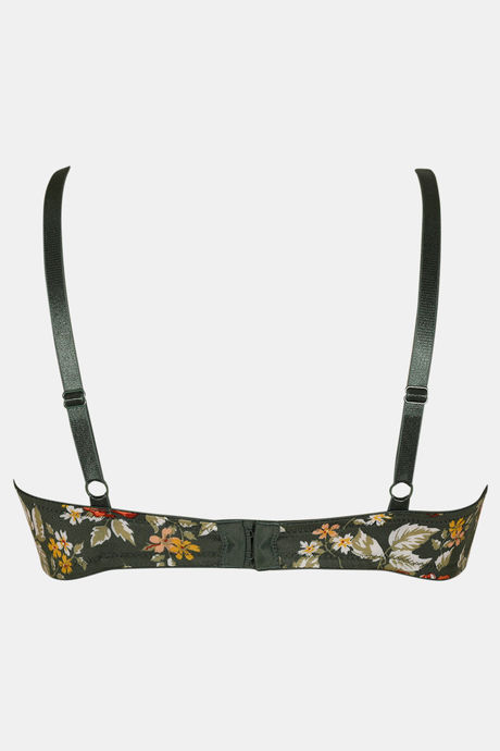 Zivame Bloom Padded Wired 3/4th Coverage T-Shirt Bra - Green Floral — image 7