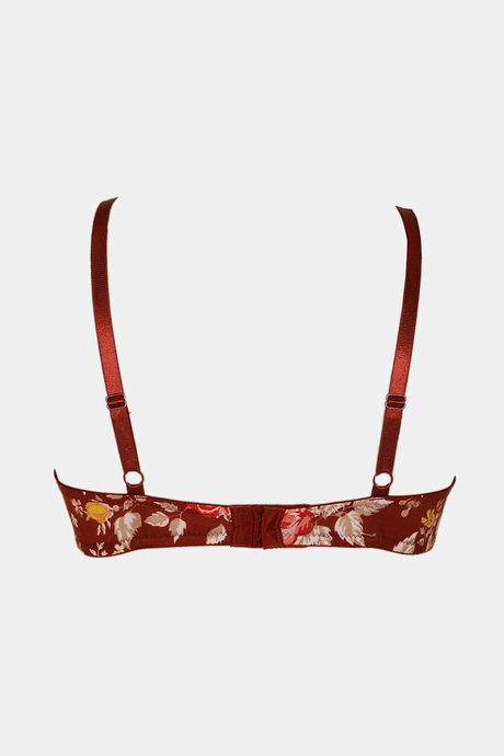 Zivame Bloom Padded Wired 3/4Th Coverage T-Shirt Bra - Red Floral — image 6