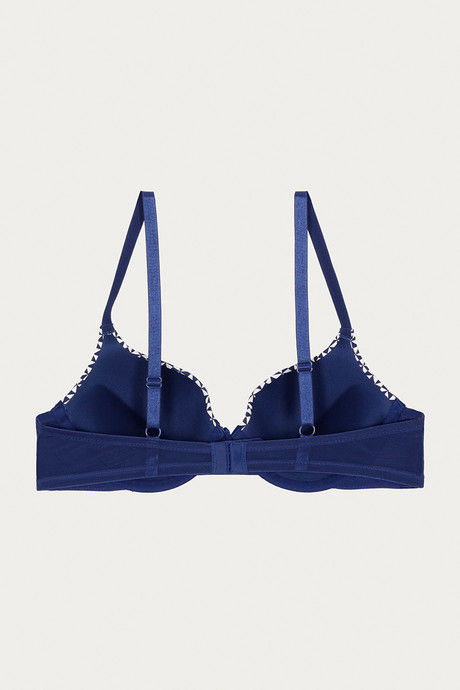 Zivame Moroccan Lace Push-Up Wired Medium Coverage Bra - Blue Depths — image 8
