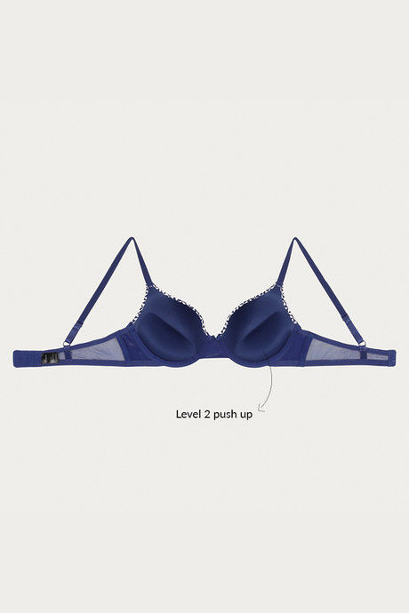 Zivame Moroccan Lace Push-Up Wired Medium Coverage Bra - Blue Depths — image 9