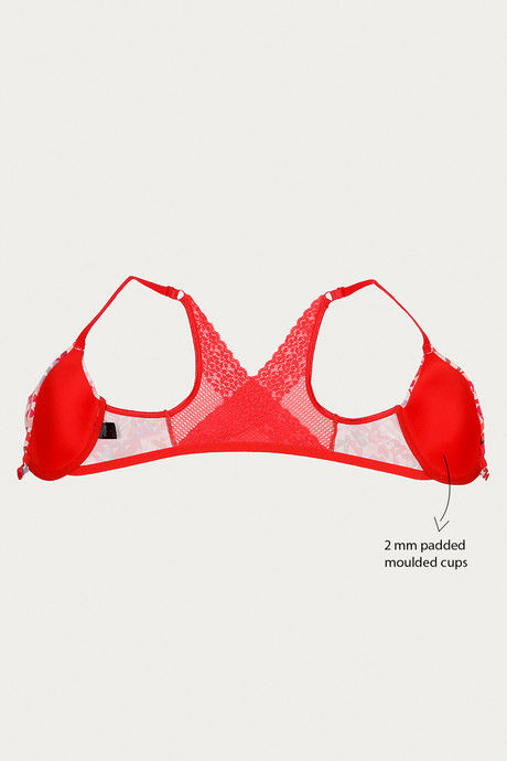 Zivame Moroccan Lace Padded Wired 3/4th Coverage T-Shirt Bra - Bittersweet — image 9