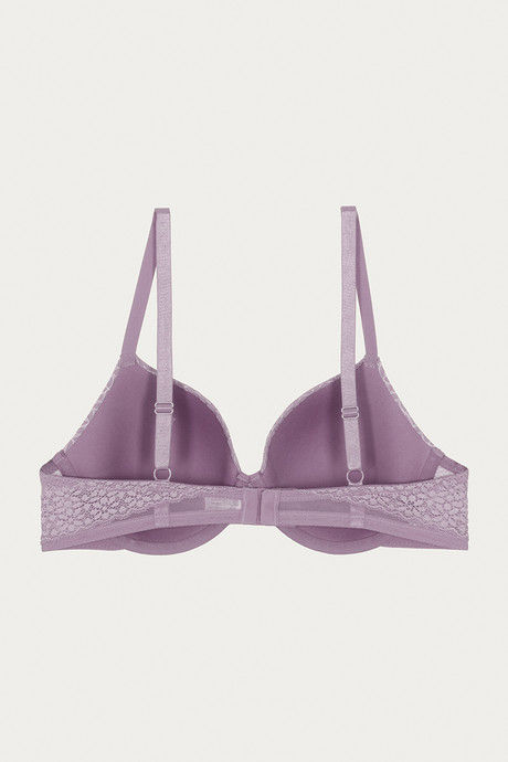 Zivame Moroccan Lace Padded Wired 3/4th Coverage Lace Bra - Valerian — image 6