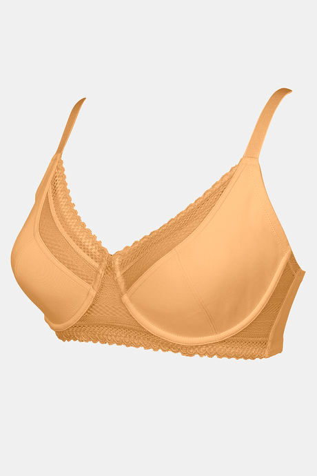 Zivame True Curv Bohemian Magic Double Layered Wired 3/4th Coverage Supper Support Bra - Cantaloupe — image 7