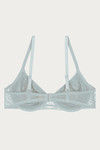 Zivame Luxe Lace Double Layered Wired Low Coverage Bra-Silver Blue — thumbnail 7