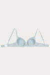 Zivame Luxe Lace Padded Wired 3/4th Coverage Bra-Silver Blue — thumbnail 9