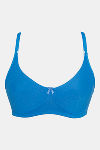 Zivame Beautiful Basics Double Layered Non Wired 3/4th Coverage T-Shirt Bra - French Blue — thumbnail 5