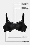 Zivame True Curv Double Layered Wired Full Coverage Super Support Bra - Black — thumbnail 6