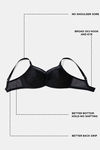 Zivame True Curv Double Layered Wired Full Coverage Super Support Bra - Black — thumbnail 7