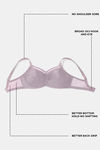 Zivame True Curv Double Layered Wired Full Coverage Super Support Bra - Elderberry — thumbnail 6