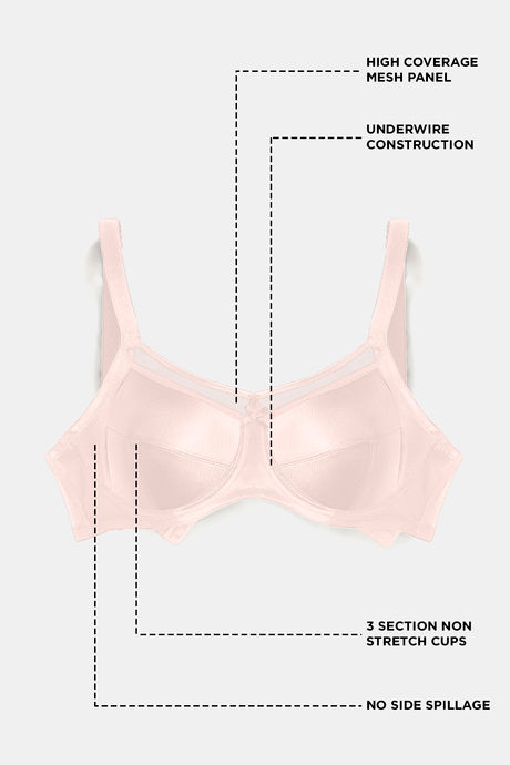 Zivame True Curv Double Layered Wired Full Coverage Super Support Bra - Impatience Pink — image 5