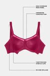 Zivame True Curv Double Layered Wired Full Coverage Super Support Bra - Raspberry Radiance — thumbnail 5