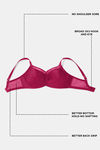 Zivame True Curv Double Layered Wired Full Coverage Super Support Bra - Raspberry Radiance — thumbnail 6