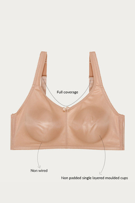 

Zivame True Curv Single Layered Wirefree Bra Skin, Skins