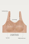 Zivame True Curv Padded Non Wired Full Coverage Super Support Bra - Roebuck — thumbnail 8