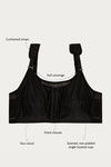 Zivame True Curv Single Layered Non Wired Full Coverage Super Support Bra - Black — thumbnail 8