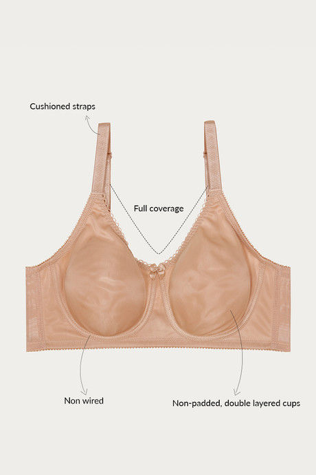 

Zivame True Curv Double Layered Wirefree Bra Skin, Skins