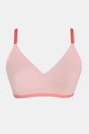 Zivame Beautiful Basics Double Layered Non Wired 3/4Th Coverage T-Shirt Bra - Powder Pink — thumbnail 5