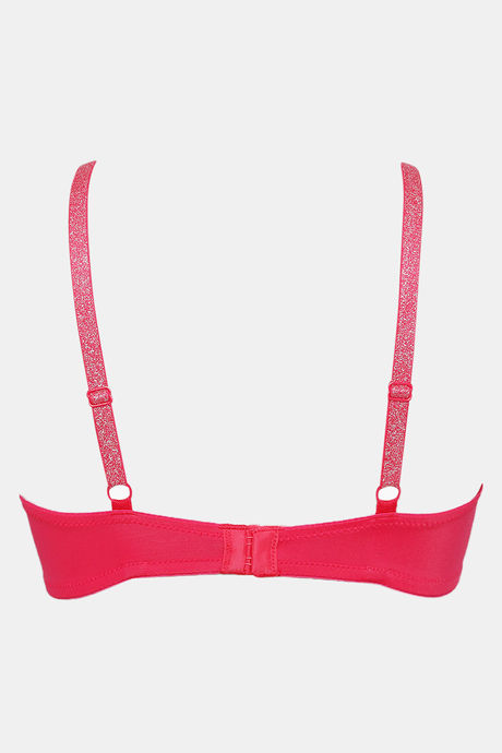 Zivame Glitter Straps Padded Wired 3/4th Coverage T-Shirt Bra - Dk Pink — image 6