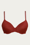 Zivame Glitter Straps Padded Wired 3/4th Coverage T-Shirt Bra - Maroon — thumbnail 5