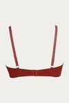 Zivame Glitter Straps Padded Wired 3/4th Coverage T-Shirt Bra - Maroon — thumbnail 7