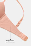 Zivame Breeze Padded Non Wired 3/4Th Coverage T-Shirt Bra - Salmon — thumbnail 8