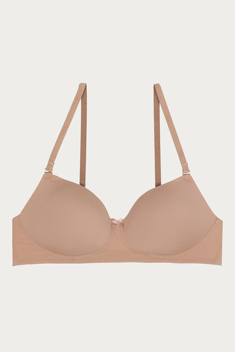 

Zivame Padded Wirefree T Shirt Bra Skin, Skins