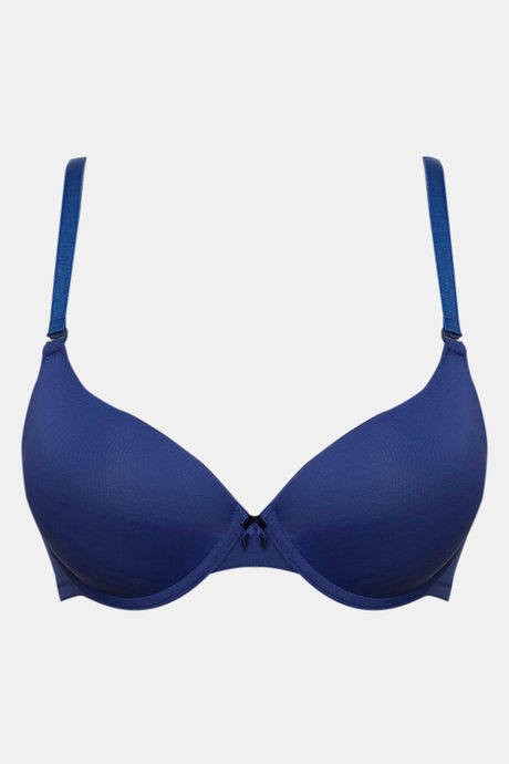 Zivame Push-Up Wired Medium Coverage T-Shirt Bra - Blue Depth — image 7
