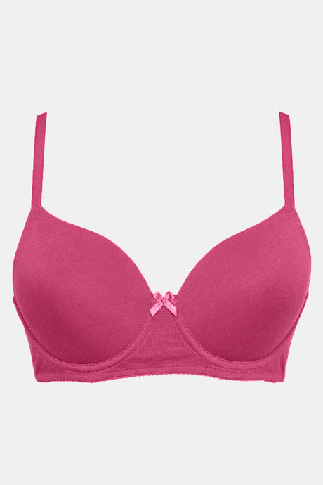 Zivame Padded Wired 3/4Th Coverage T-Shirt Bra - Raspberrry Radiance — image 6