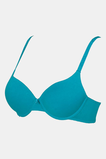 Buy Zivame Push Up Wired Medium Coverage Bra-Green At Rs.469 Online ...