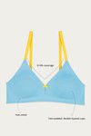 Zivame Double Layered Non Wired 3/4th Coverage T-Shirt Bra - Aquarius — thumbnail 6
