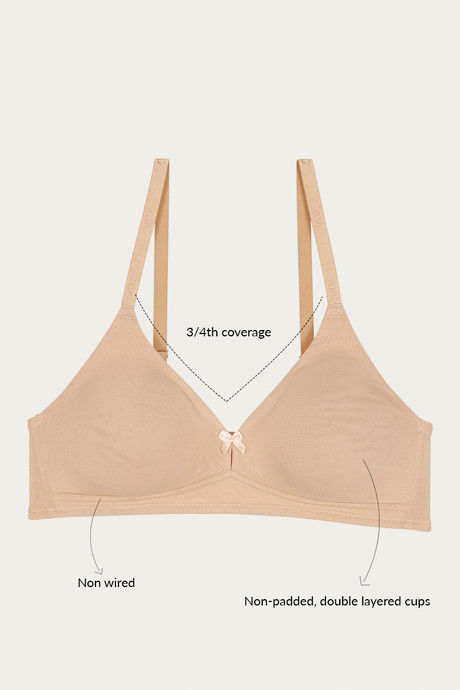Zivame Double Layered Non Wired 3/4Th Coverage T-Shirt Bra - Nude — image 5