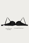 Zivame Padded Wired Medium Coverage Strapless Bra - Black — thumbnail 6