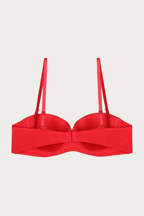 Zivame Padded Wired Medium Coverage Strapless Bra - Red — image 6