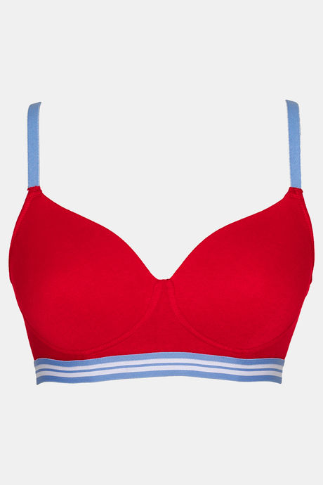 

Zivame Sporty Twist Padded Wirefree T shirt Bra Pink, Pinks