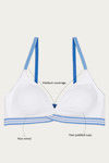 Zivame Sporty Twist Double Layered Non Wired Medium Coverage Bra - White — thumbnail 7
