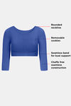 Zivame Double Layered Non Wired Full Coverage Blouse Bra With Removable Cookies - Sodalite Blue — thumbnail 7