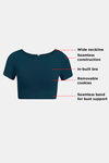 Zivame Double Layered Non Wired Full Coverage Blouse Bra With Removable Cookies - Dark Sea — thumbnail 7