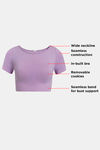 Zivame Double Layered Non Wired Full Coverage Blouse Bra With Removable Cookies - Sheer Lilac — thumbnail 7