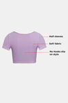 Zivame Double Layered Non Wired Full Coverage Blouse Bra With Removable Cookies - Sheer Lilac — thumbnail 8