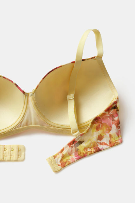 Zivame Bohemian Blooms Padded Non Wired 3/4Th Coverage T-Shirt Bra - Snapdragon — image 5