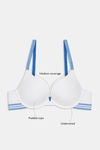 Zivame Sporty Twist Push-Up Wired Medium Coverage Bra - White — thumbnail 5